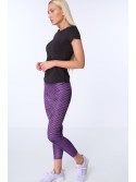 Sports leggings with purple patterns MR15285 - Online store - Boutique